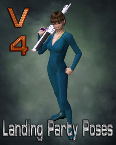 V4 Landing Party Poses - Laser Rifle