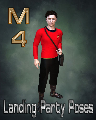 M4 Landing Party Poses -- Tricorder