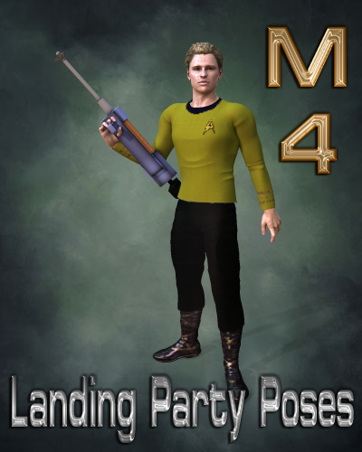 M4 Landing Party Poses -- Phaser Rifle