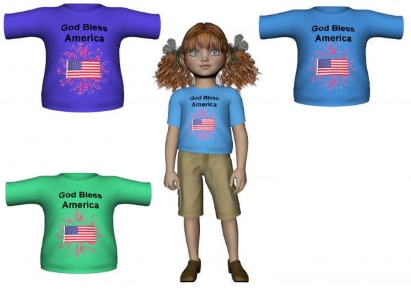 God Bless America K4 Shirt Textures