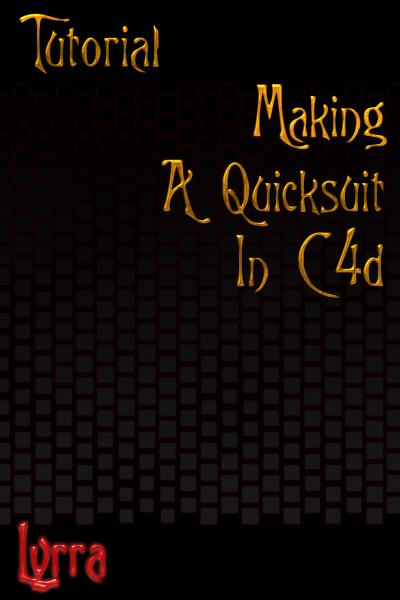 Making a Quicksuit in C4d (for poser figures)