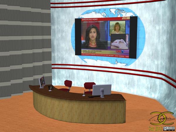 Newsroom/TV-Studio as OBJ