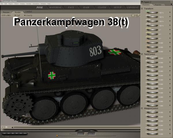 Panzer 38(t) late version of Czech Lt.vz.38 tank
