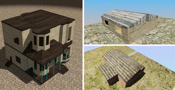 3 Simple House For 3dsmax 2012