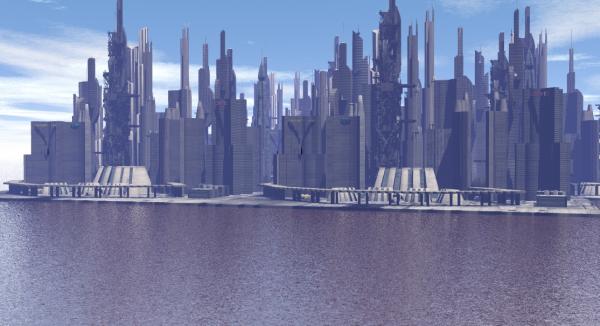 Sci-Fi Downtown City