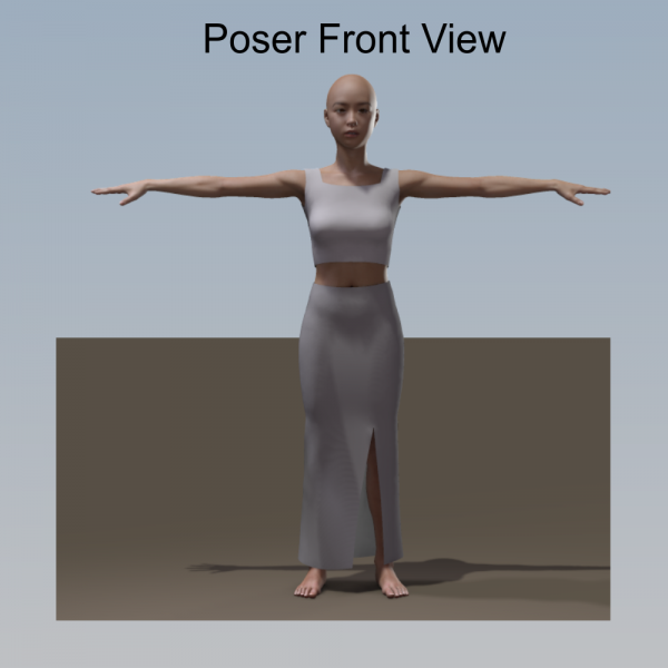 3D Model Miki 4 Dress Kit 1 for Poser, Daz, MD