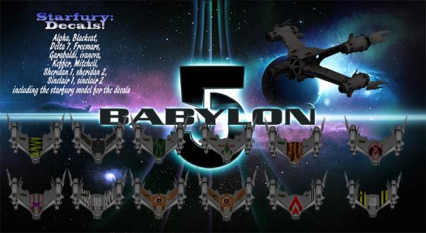 babylon 5: starfury model and decals