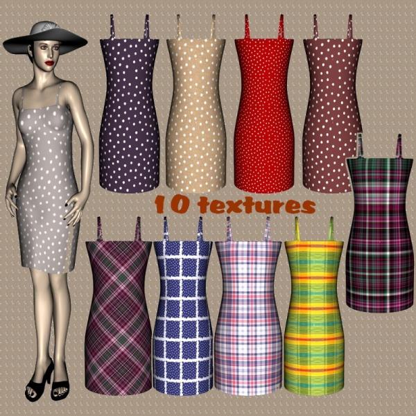 Textures for Genesis Flapper Dress