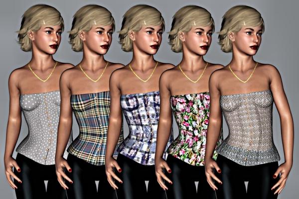 Textures for Corset - Genesis Victorian Underwear