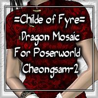 COF Dragon Mosaic for Poser World Cheongsam 2