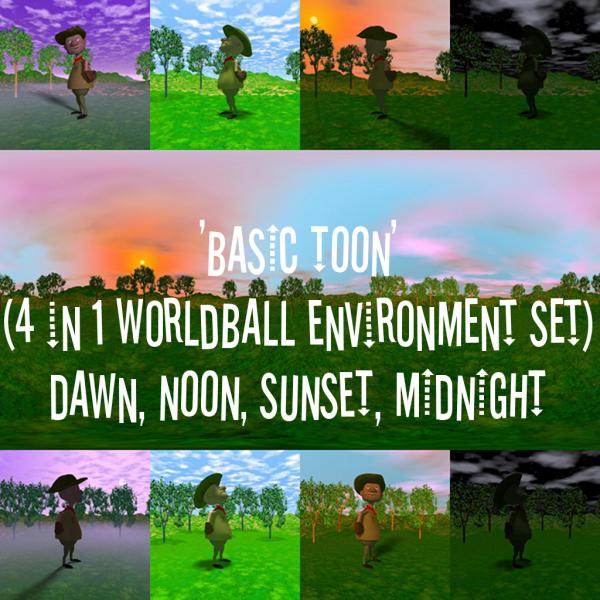 Basic Toon WorldBall Environment Sets