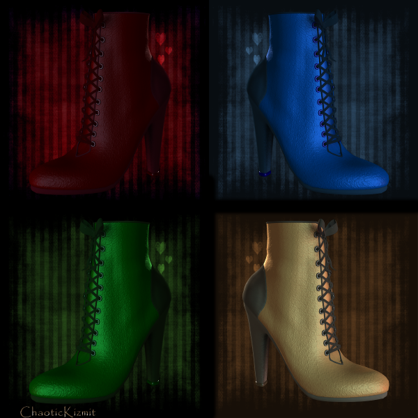 Leathers for Crystal Boots for Daz - 2