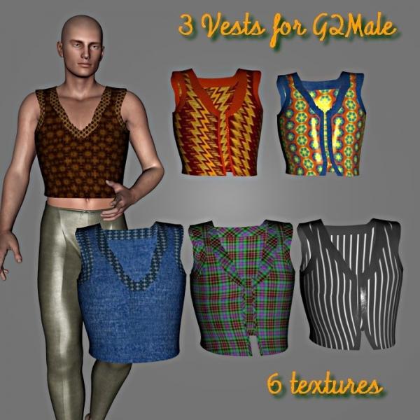 Vests for Genesis 2 Male