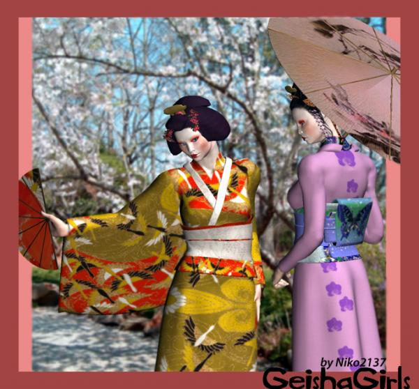 Geisha Girls - Kimono &amp; Dress package