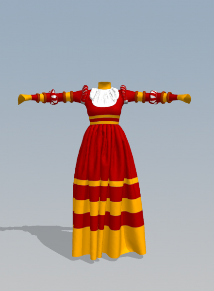 Marvelous Designer - Cranach Renaissance Dress