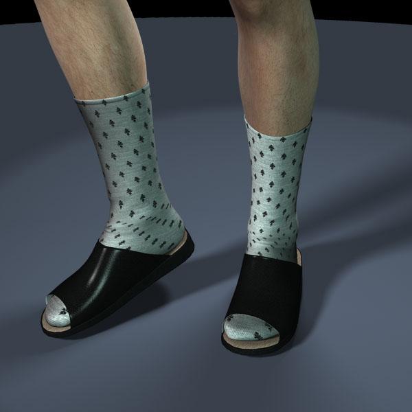 Doctor sandal with socks for Genesis male2