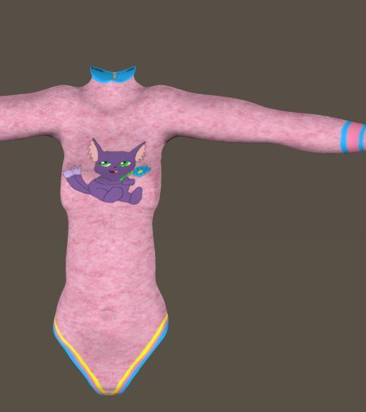 Kitty Design For Anime Girl Gymnastics gear