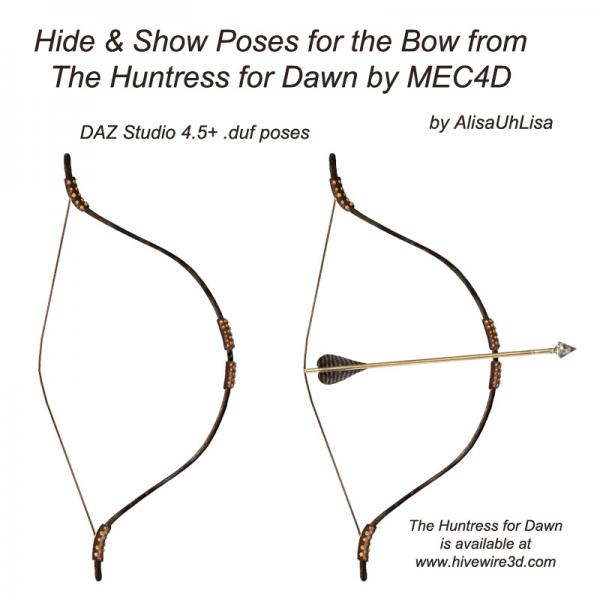 Arrow Hide-Show Poses for The Huntress for Dawn-DS