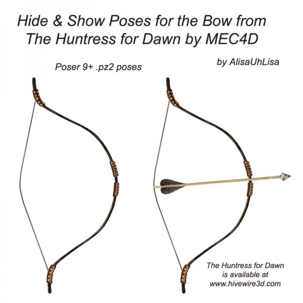 Arrow Hide-Show Poses for The Huntress for Dawn-PS