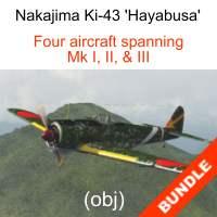 Nakajima Ki43 Bundle (obj)