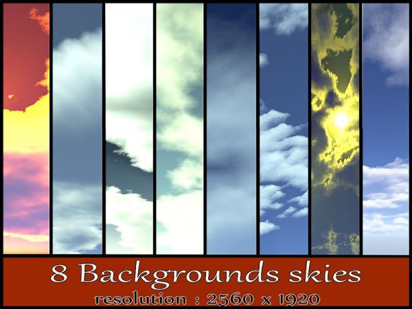 8 Backgrounds skies