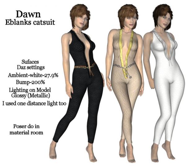 Textures for Eblanks Catsuit-Dawn
