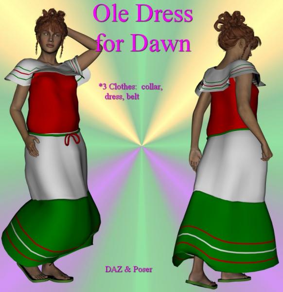 Ole Dress for Dawn (Poser)