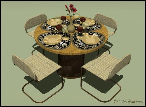 Furniture, Dining Table for Four