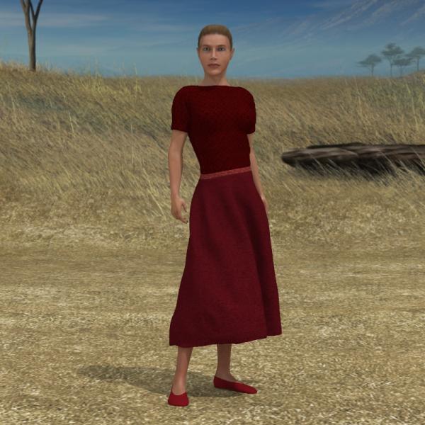 Dynamic skirt and blouse for P8 Alyson