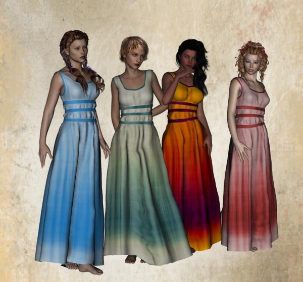 Texture Package for G2F Long Greek Style Dress