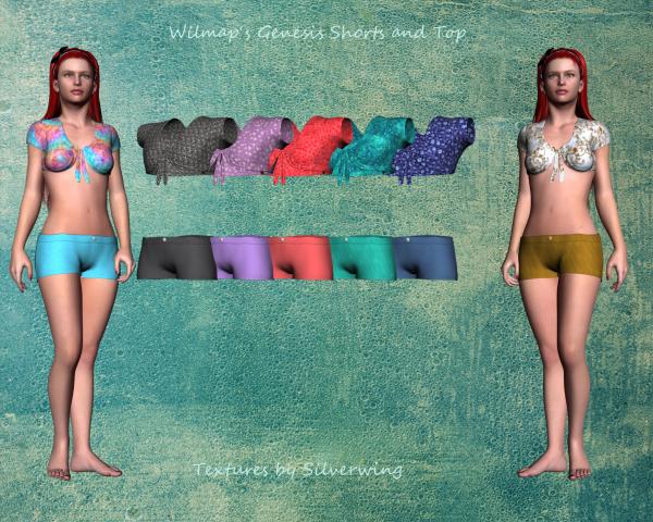 Textures for Wilmap&#039;s Genesis Shorts and Top