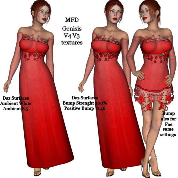 MFD-Red dress textures