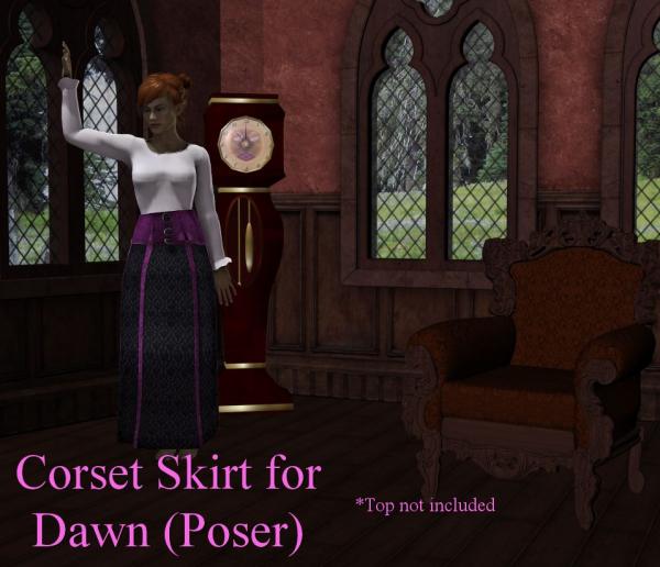 Corset Skirt for Dawn (Poser)