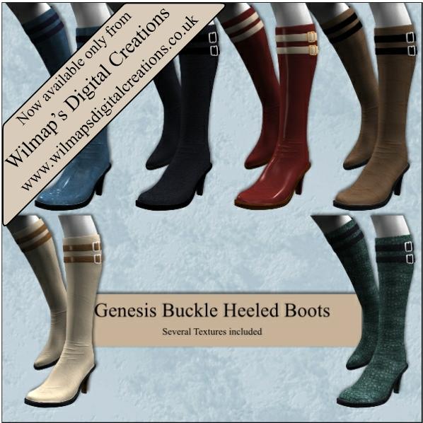 Genesis Buckle Heeled Boots