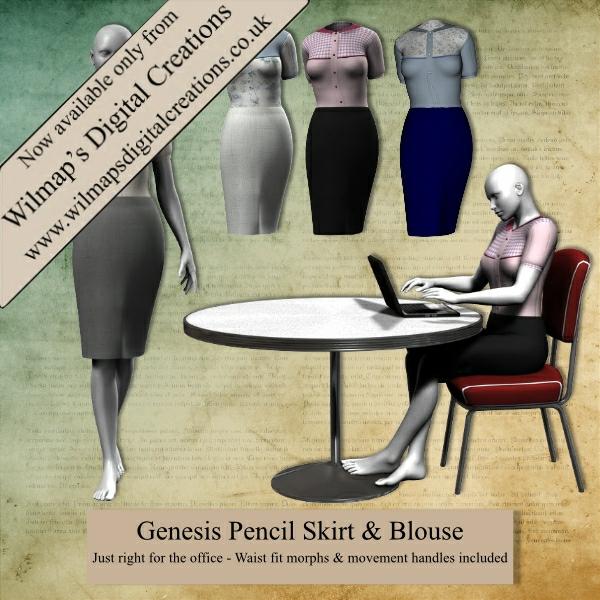 Genesis Pencil Skirt & Blouse