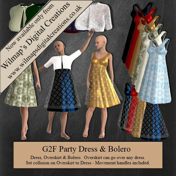 Party Dress & Bolero for Genesis 2 Female