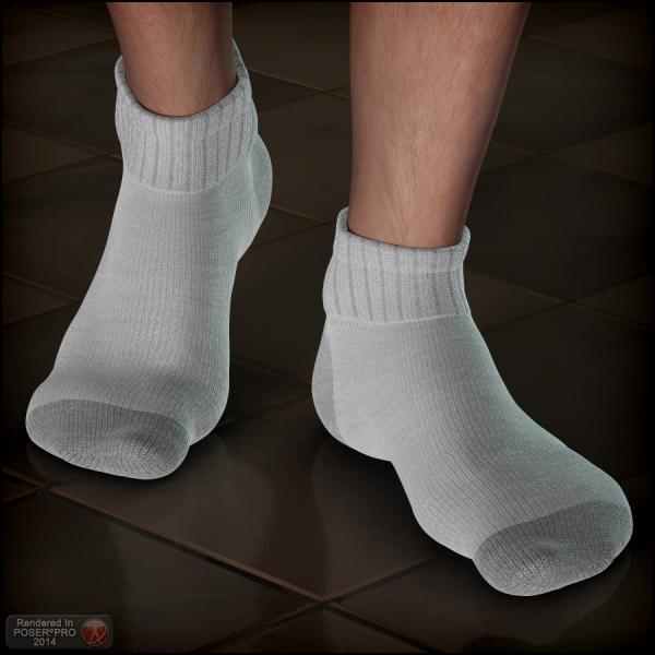 Ankle Socks for Genesis 1 (DS and Poser)