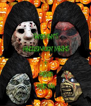 Halloween mask and hood