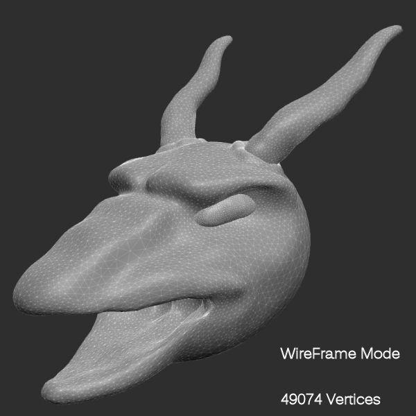 Sculptris Basic Dragon Head 3