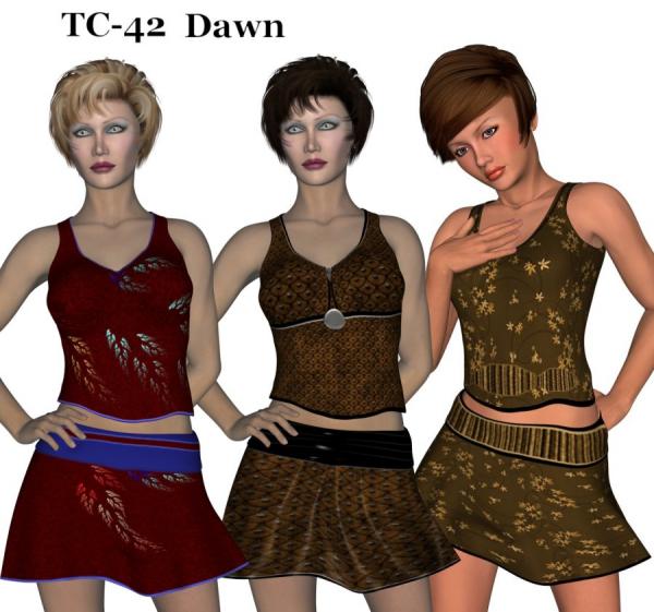 Dawn-Poser &amp; Daz TC42 textures