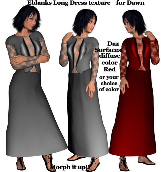 Eblanks Dawn Long Dress texture-3Fixed
