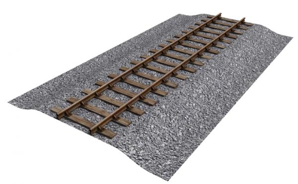 Railway track with morphing ballast