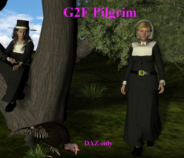 Pilgrim Outfit for Genesis 2 Female