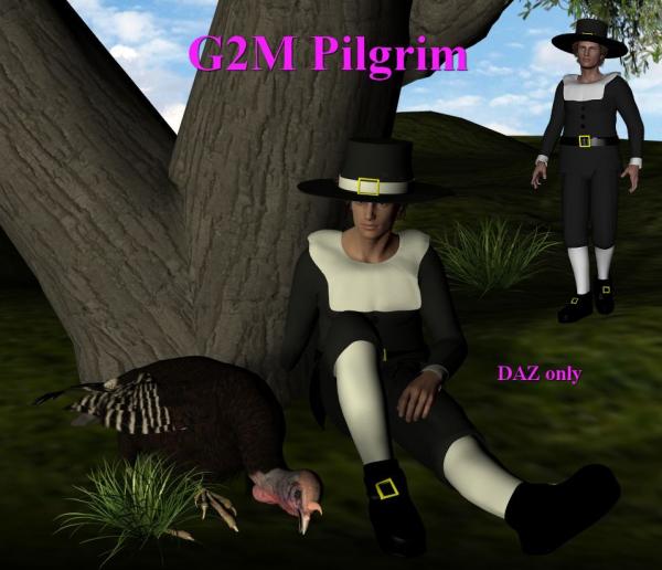 Pilgrim Outfit for Genesis 2 Male