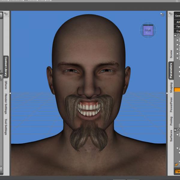 Rigging Facial Hair in Daz Studio 4.6+