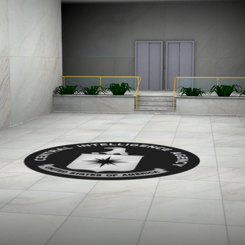 Fancy Lobby With Changeable Logo Floor