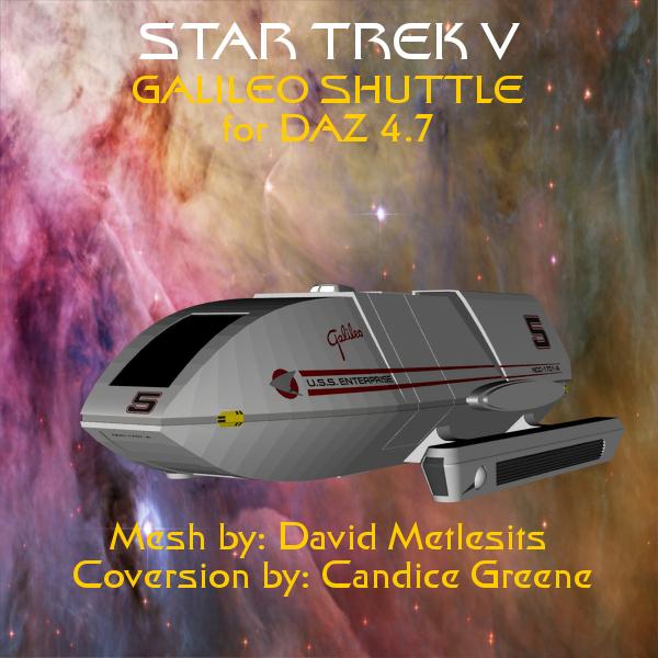 Star Trek V Galileo Shuttlecraft for DAZ 4.7
