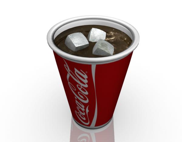Cola in takeaway cup