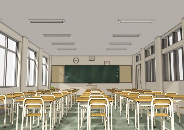 Simple Japanese HightSchoolClassroom