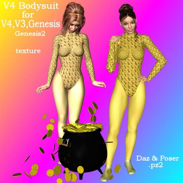 V4 BodySuit Gold texture